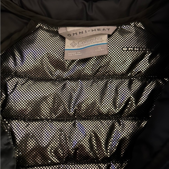 Columbia Black with pink detail Puffer Jackets - Picture 3 of 4